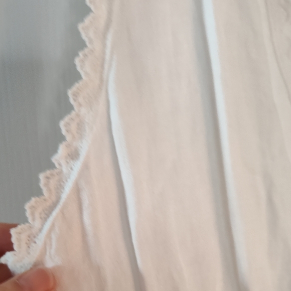 White Maxi Dress with Smocked Waist - Picture 7 of 8